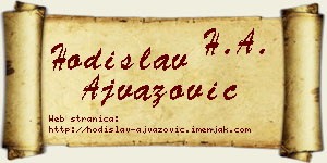 Hodislav Ajvazović vizit kartica